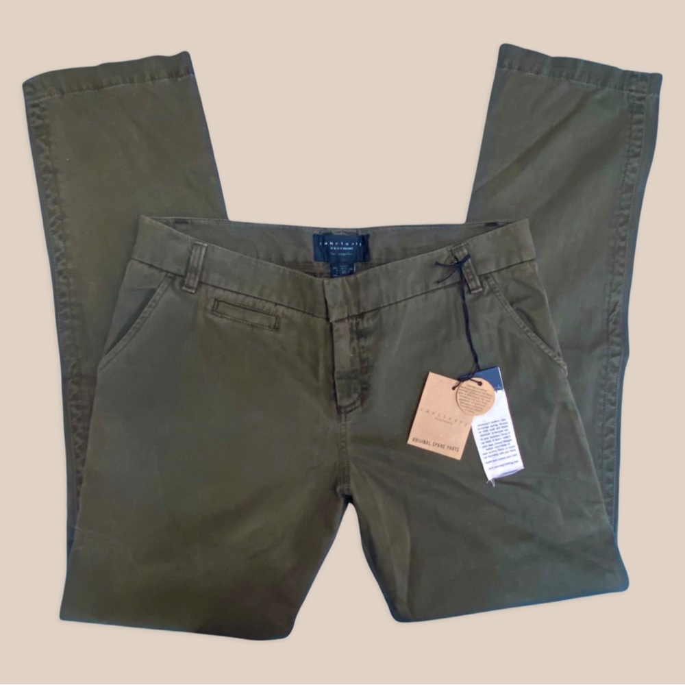 🆕 Sanctuary Trousers : Faded Army Green color, 4 pocket style , Straight leg